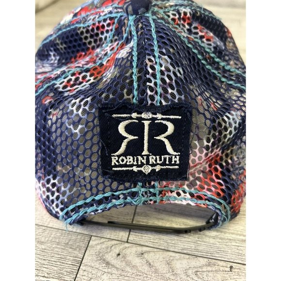 Robin Ruth‎ Atlanta Embroidered Trucker Hat Unisex SnapBack Floral Multicolor OS - Picture 3 of 4